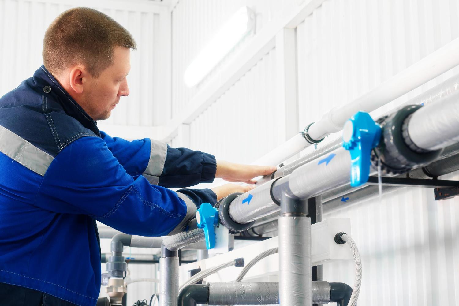 Professional installation of water supply and sewerage